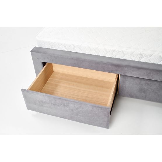 Oblazinjena postelja 160x200 SABRINA - temno siva