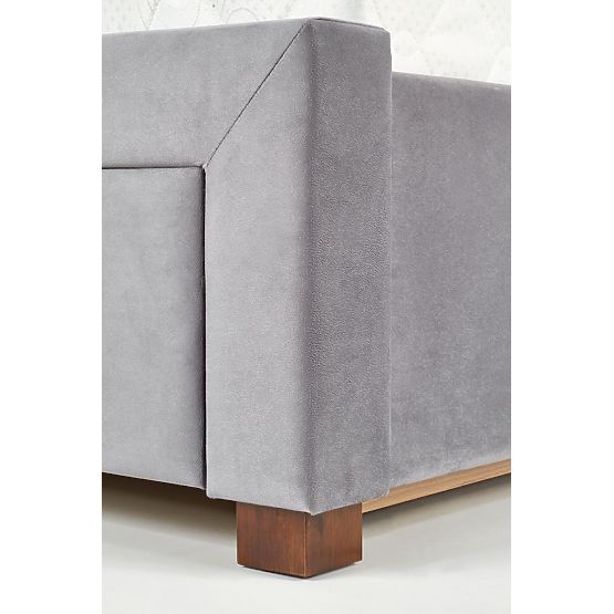 Oblazinjena postelja 160x200 SABRINA - temno siva