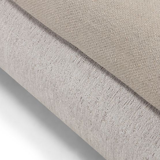 Oblazinjena postelja Bowee 160x200 cm, s podstavkom, svetlo bež, noge kroglice