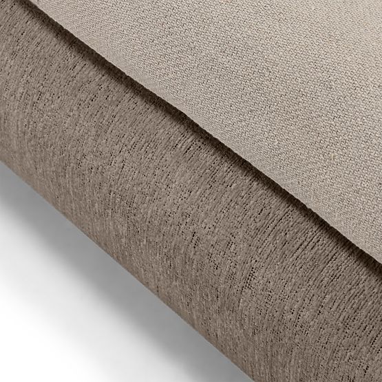 Oblazinjena postelja Bowee 160x200 cm, z letvami, siva, noge kroglice