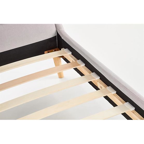 Oblazinjena postelja ELANDA 160X200 cm - svetlo siva