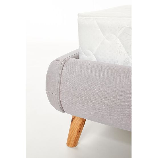 Oblazinjena postelja ELANDA 160X200 cm - svetlo siva