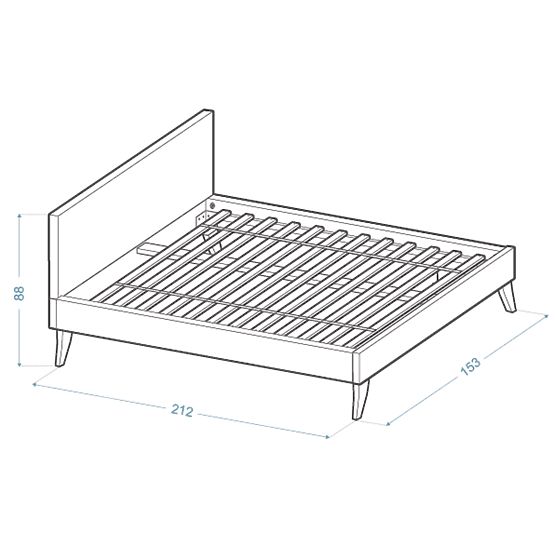 Oblazinjena postelja HEAVEN 140 x 200 cm - Pudrasto roza