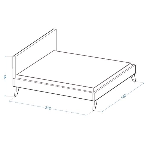 Oblazinjena postelja HEAVEN 140 x 200 cm - Siva