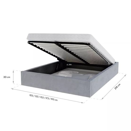 Oblazinjena postelja ORLANDO 120 x 200 cm - Krem