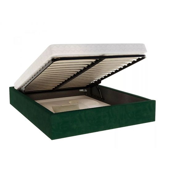 Oblazinjena postelja ORLANDO 120 x 200 cm - Zelena