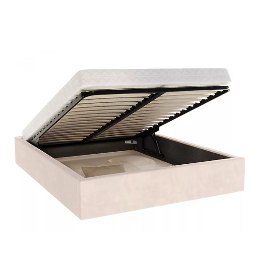 Oblazinjena postelja ORLANDO 90 x 200 cm - Krem