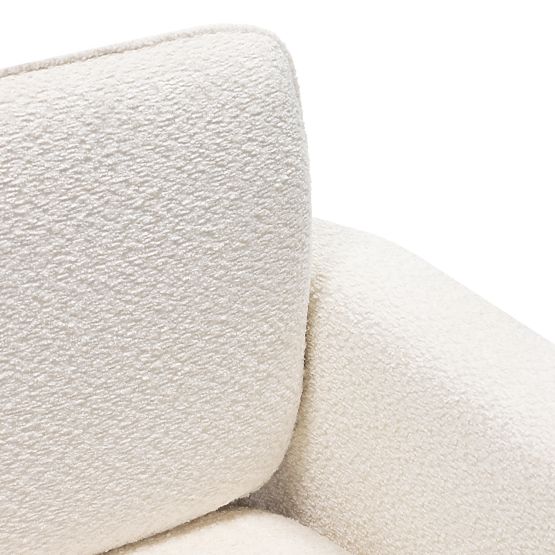 Oblazinjeni stol Campat bel, zaobljen