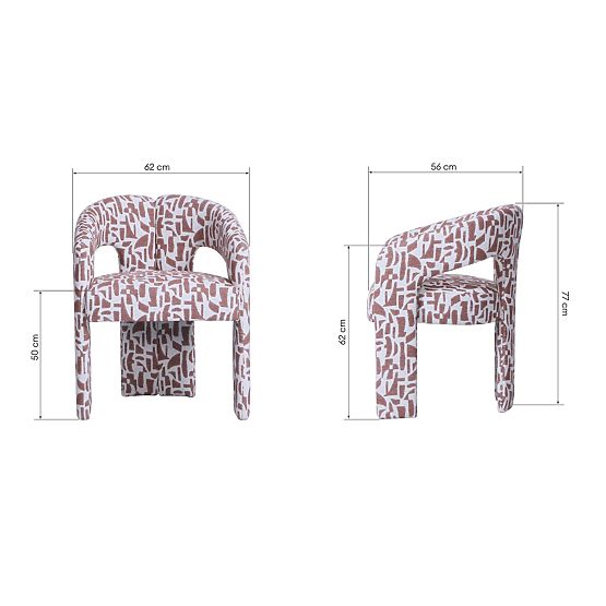 Oblazinjeni stol Castelo, marsala