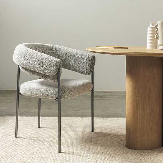 Oblazinjeni stol Portia siva