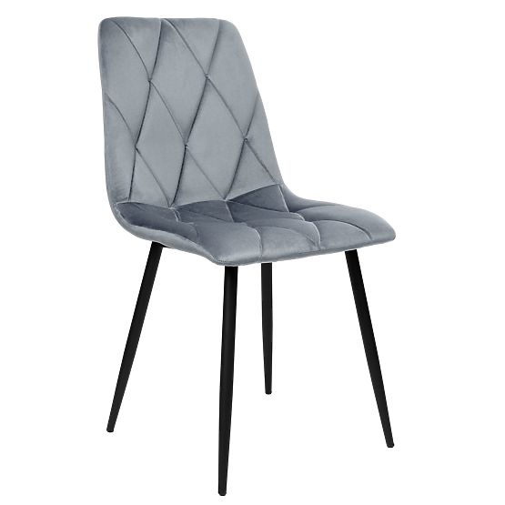 Oblazinjeni žametni stol Madison Velvet grafit