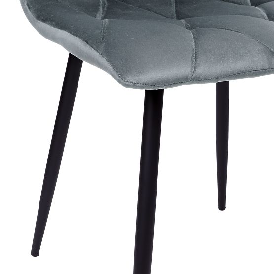 Oblazinjeni žametni stol Madison Velvet grafit