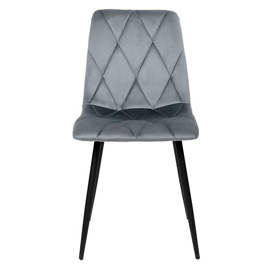 Oblazinjeni žametni stol Madison Velvet grafit
