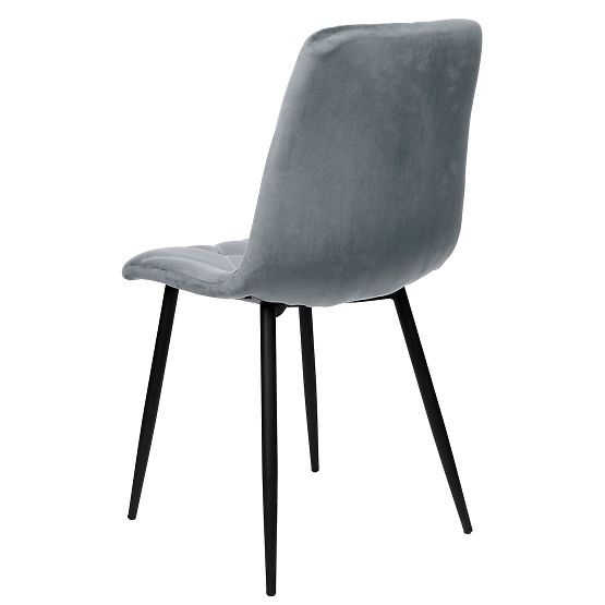 Oblazinjeni žametni stol Madison Velvet grafit