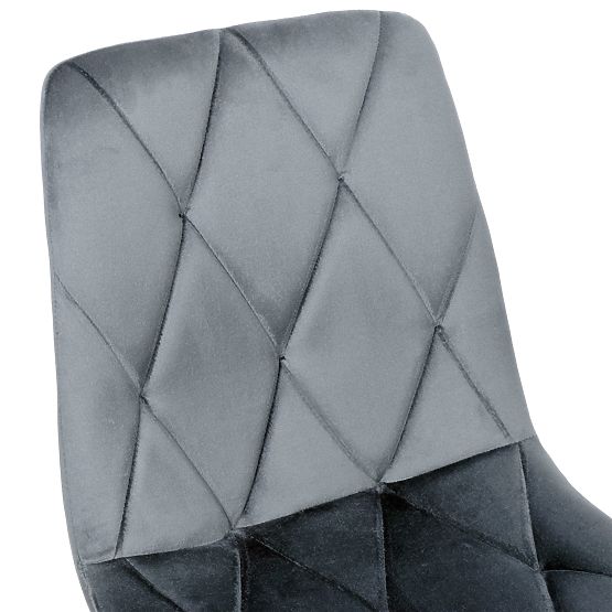 Oblazinjeni žametni stol Madison Velvet grafit