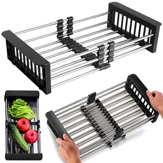 Odkapni košara za pomivalno korito ORDOS črna