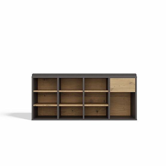 Odprta omara za čevlje TALLIN ANTRACIT DUB ARTISAN za predsobo