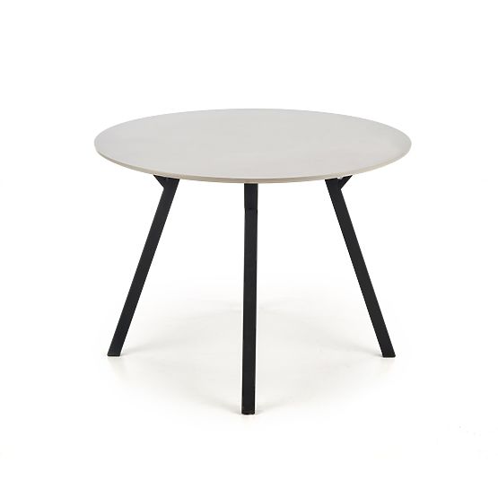 Okrogla miza BALROG, konstrukcija - črna, plošča - svetlo siva (2p=1ks)