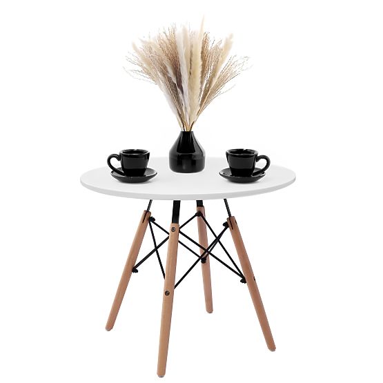 Okrogla miza PARIS DTW 60 cm bela