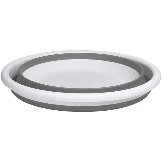 Okrogla posoda 37 cm belo-siva ELBA COMPACT 9 litrov