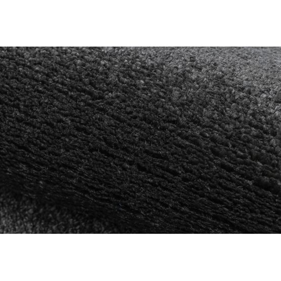 Okrogla preproga SOFTY Enobarvna, črna