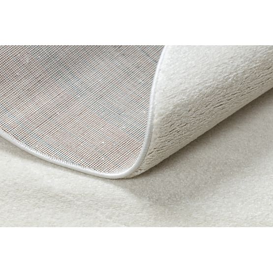 Okrogla preproga SOFTY Enobarvna, kremna