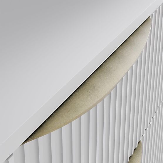 Omara pod umivalnik Avila 2.0, 80 cm, z utori, zlate ročaje, bela