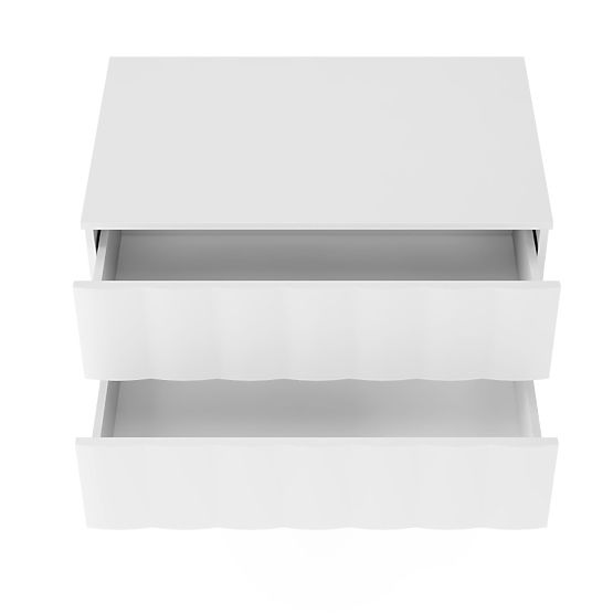 Omara pod umivalnik Grita 80 cm, bela, valovit sprednji panel