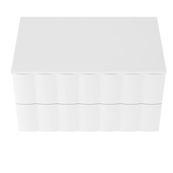 Omara pod umivalnik Grita 80 cm, bela, valovit sprednji panel