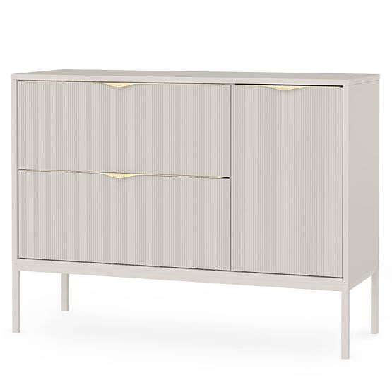 Omara pod umivalnik Livia 100 cm, kašmir, kovinske noge, rebrasta
