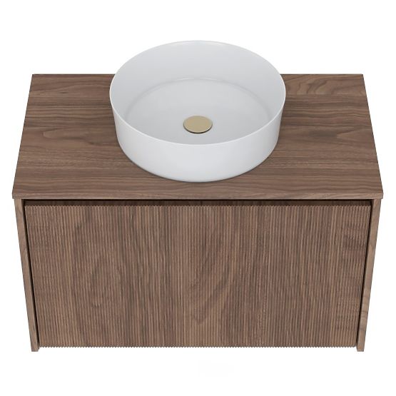 Omara pod umivalnik Pezzo 80 cm, oreh, z utori