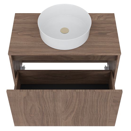 Omara pod umivalnik Pezzo 80 cm, oreh, z utori