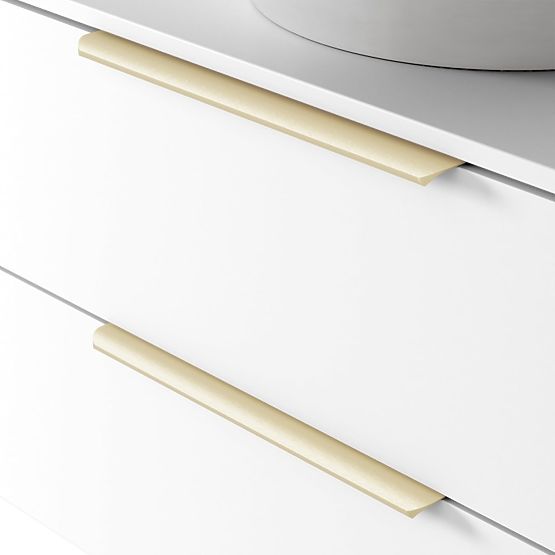 Omara pod umivalnik Tidea 80 cm, bela, zlate ročaje