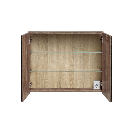 Omara z ogledalom 80 cm 2 vrata