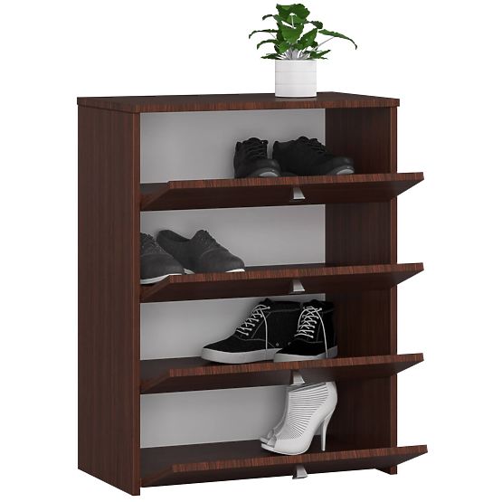 Omara za čevlje RUBIN 4 nagibna vrata 66 cm - wenge