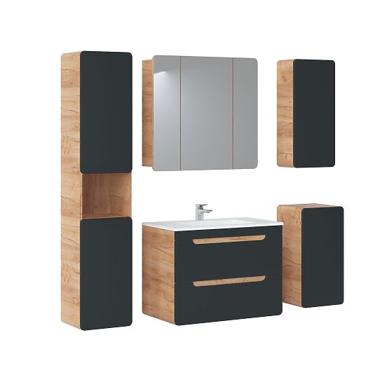 Omarica pod umivalnik 80 cm 2 predala