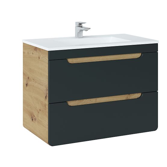 Omarica pod umivalnik 80 cm 2 predala
