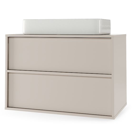 Omarica pod umivalnik na plošči Mossy, 80 cm, kašmir