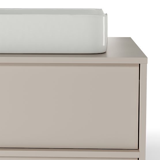 Omarica pod umivalnik na plošči Mossy, 80 cm, kašmir