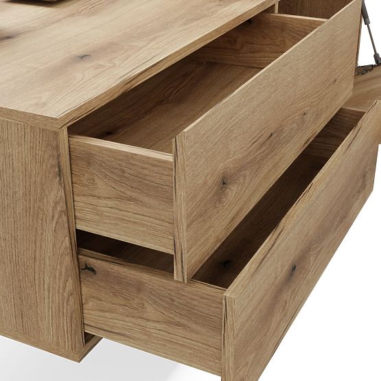 OMARICA POD UMIVALNIK TIGO 1D2S HRAST EVOKE 140 CM 2 PREDALA REBRASTA SPREDNJA PLOŠČA VISEČA