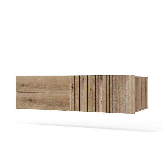 OMARICA POD UMIVALNIK TIGO 1D2S HRAST EVOKE 140 CM 2 PREDALA REBRASTA SPREDNJA PLOŠČA VISEČA