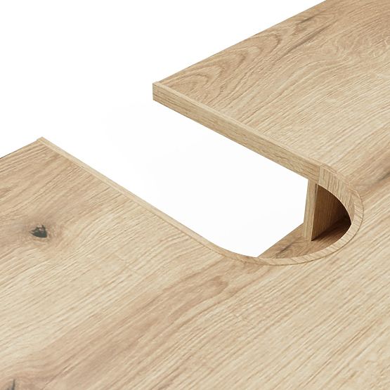 OMARICA POD UMIVALNIK TIGO 1D2S HRAST EVOKE 140 CM 2 PREDALA REBRASTA SPREDNJA PLOŠČA VISEČA