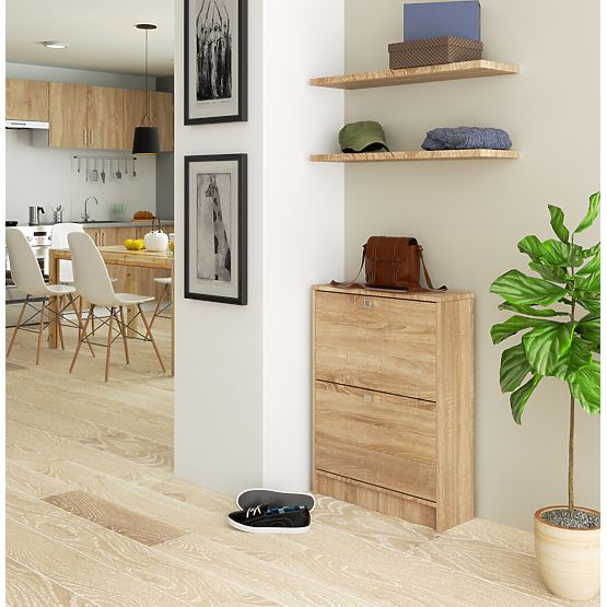 OMARICA ZA ČEVLJE 2 PREKLOPNA HRAST SONOMA