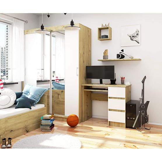 PISALNA MIZA A-6 CLP HRAST ARTISAN / BELA DESNA