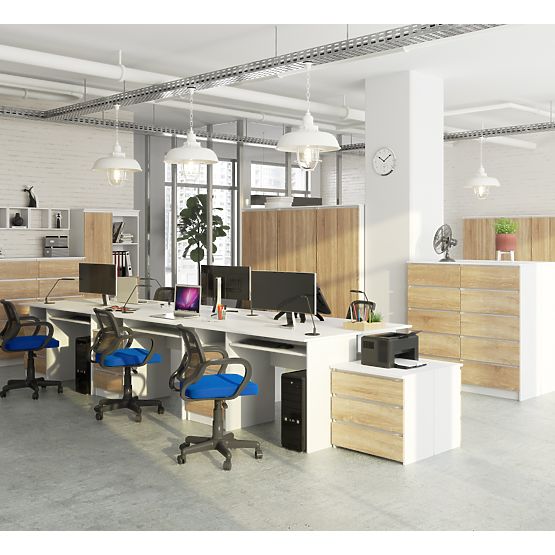 PISALNA MIZA CLP 135cm PK BELA / SONOMA