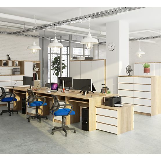 PISALNA MIZA CLP 135cm PK SONOMA / BELA