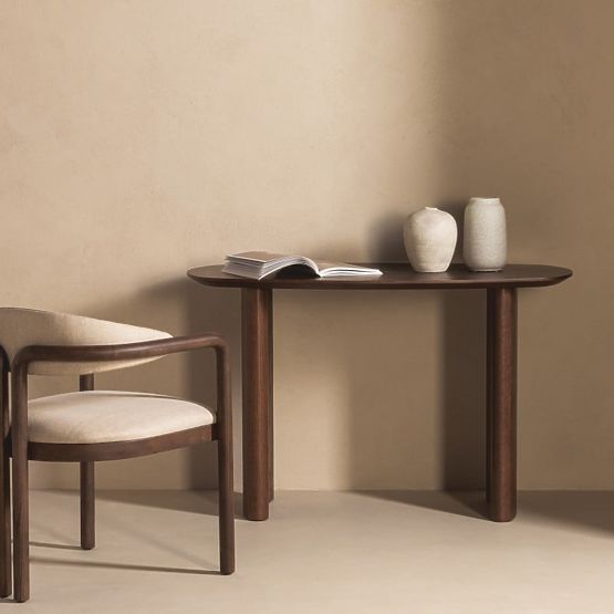 Pisalna miza/konzola Oriento 120 cm, temni hrast