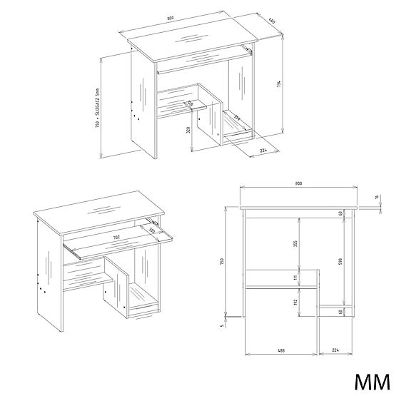 Pisalna miza ROSA BELA