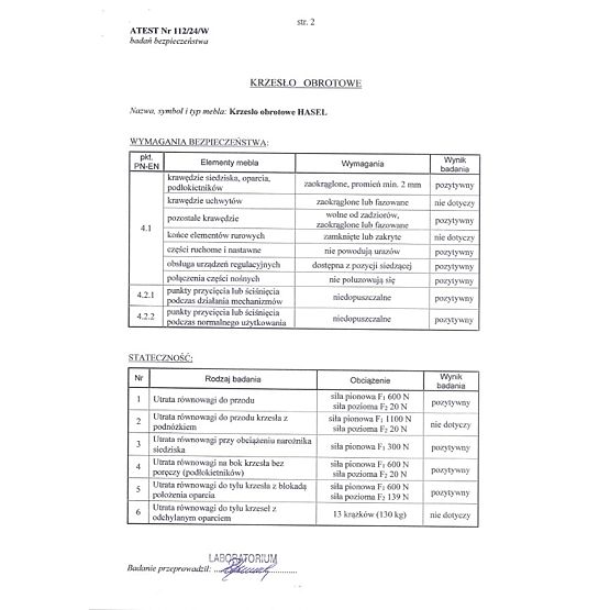 Pisaniški stol HASEL - črno-siva