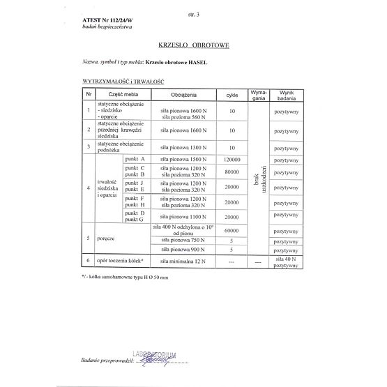 Pisaniški stol HASEL - črno-siva